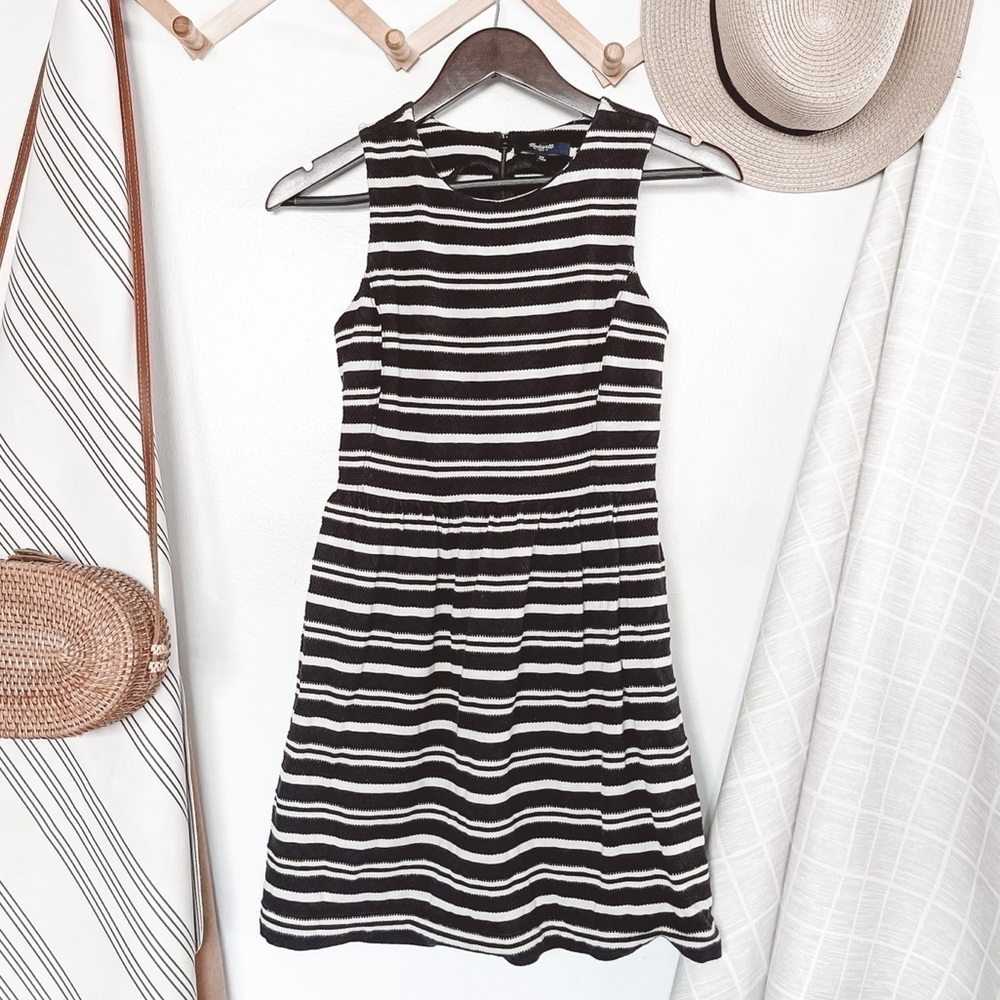 Madewell Striped Fit & Flare Dress
